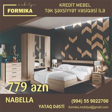yatag mebili: 2 односпальные кровати, Шкаф, Трюмо, 2 тумбы, Турция, Новый