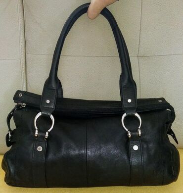 Torbe: Cellini - crna kožna torba Odlična torba od meke prirodne kože — 10