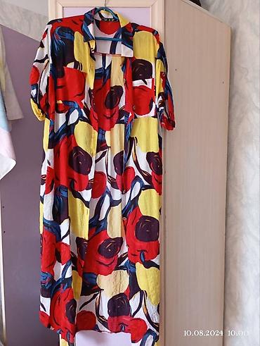 Повседневные платья: Повседневное платье, Длинная модель, Трикотаж, Платье-пиджак, 5XL — 11