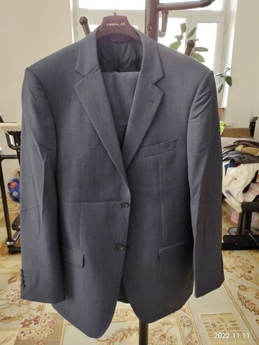 шерстяное пальто: Костюм L (EU 40), XL (EU 42), цвет - Синий