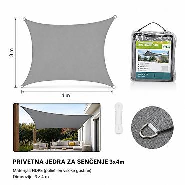 KMT Kvadratna nadstrešnica siva 2903885 - Brend: Kmt style -