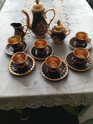 madonna çay dəsti: Çay dəsti, rəng - Qara, Alpina, 6 nəfərlik, Çexiya