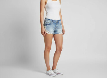 krótkie spodenki z wysokim stanem sinsay: Denim Co, Shorts for women, size S
