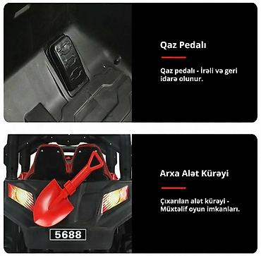 Uşaq üçün elektrik maşınları: Uşaq Elektromobili – Qırmızı 4x4 - Pultla idarəetmə: valideyn nəzarəti — 6