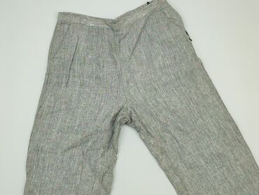 spodnie dzianinowe szare: Material trousers, M (EU 38), condition - Good