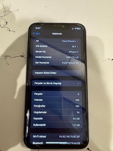 Apple iPhone: IPhone 11, 64 GB, Deep Purple, Face ID — 12