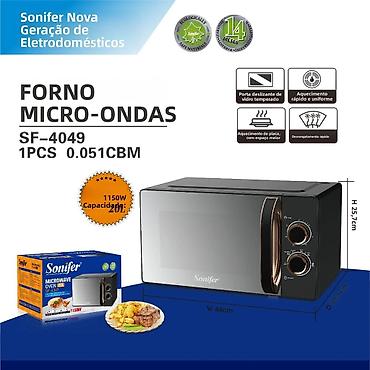 Mikrodalğalı soba Sonifer, Quraşdırılan, Mikrodalğalar ilə, rəng - Boz, Yeni