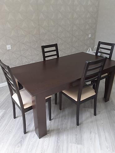Mebel: Qonaq otağı/yemək otağı üçün mebel dəsti satıram. Tərkib: - Tünd — 3