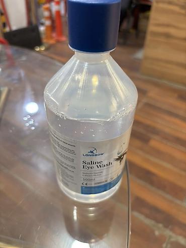 tibbi araba: Longbow Saline Eye Wash – 500 ml - Tərkib: Sodium Chloride 0.9% w/v — 1