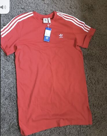 bershka majice kratkih rukava: Adidas, L (EU 40), bоја - Crvena