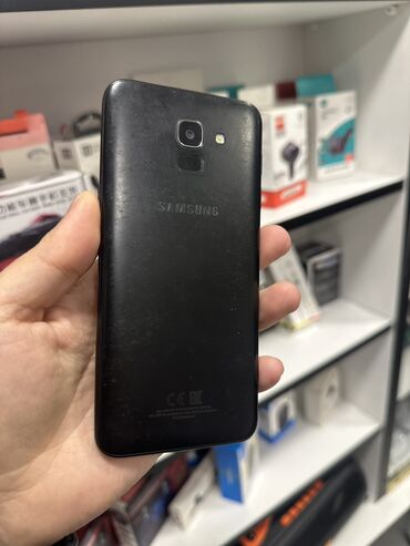 ev telefon aparati: Samsung Galaxy J6, 32 GB, rəng - Qara, İki sim kartlı