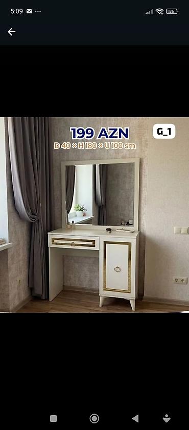 guzgulu kamotlar: G1 model güzgülü mebel dəstləri 1) Komod + güzgü - Qiymət: 180 AZN - — 2