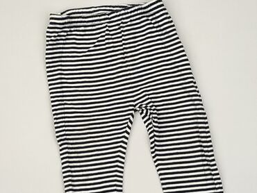 legginsy w paski biało czarne: Legginsy, 9-12 m, stan - Dobry