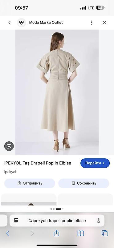 Sarafanlar: YENI! Ipekyol Drapeli Poplin material don. 36 olcudur. Etiketi — 2