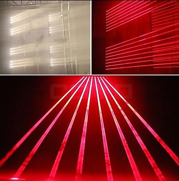 саундбары: 8 Глаз LED LASER BAR +8x3W Теплый белый + 638nm 500mW x 8 Red Laser – — 8