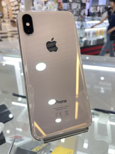 iphone xs osh: IPhone Xs, Б/у, 64 ГБ, Белый, Защитное стекло, 100 %