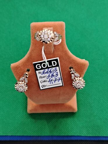 Zərgərlik dəstləri: Dəstə daxildir: Üzük, Sarı qızıl, 583 Əyar -da lalafo.az — 9 Zərgərlik dəstləri: Dəstə daxildir: Üzük, Sarı qızıl, 583 Əyar — 9