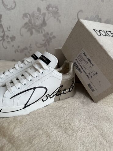 Krossovka ve ketlər: Dolce & Gabbana, Ölçü: 38.5, rəng - Ağ, İşlənmiş