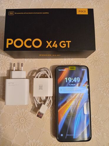 Мобильные телефоны и аксессуары: Poco X4 GT, 256 ГБ, цвет - Голубой, С документами