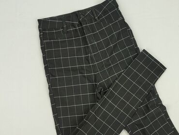 spodnie z serduszkiem: Material trousers for women, size M