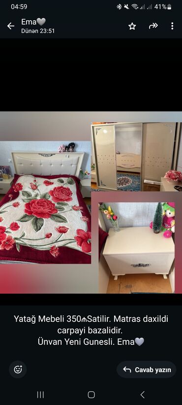 дачная мебель баку: Yatağ Mebeli 350₼Satilir. Matras daxildi carpayi bazalidir. Ünvan