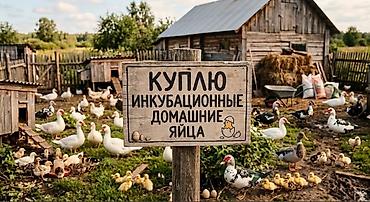 подар: Куплю инкубационные домашние яйца. Интересуют яйца от сельской птицы — 1