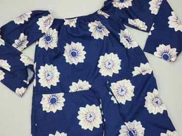niebieska bluzki w kwiaty: Kombinezon Damski, S, stan - Idealny