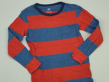 czerwona bluzka dla chłopca: Bluzka, H&M, 8 lat, 122-128 cm, stan - Bardzo dobry