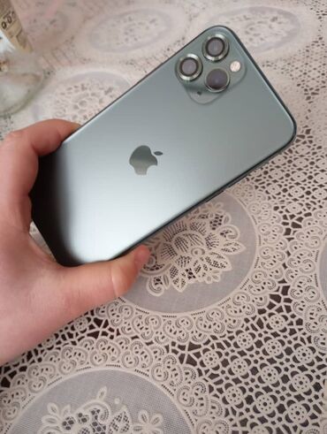 Apple iPhone: IPhone 11 Pro, Б/у, 256 ГБ, Зеленый, Чехол, Коробка, 72 %