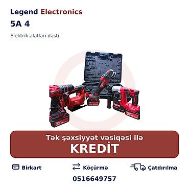 islənmis drel: Elan başlığı: Elektrik alətlər dəsti 5A 4, 88V Elektrik alətlər dəsti — 1