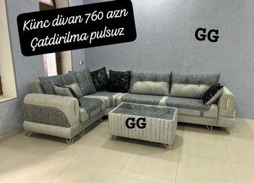 Masa və oturacaq dəstləri: Künc divan, Yeni, Açılan, Bazalı, Parça, Şəhərdaxili pulsuz çatdırılma