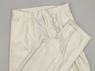 biale spodnie reserved: Material trousers for women, size L (EU 40)