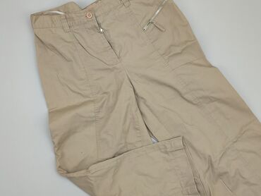 białe dzianinowe spodnie: Material trousers, L (EU 40), condition - Good