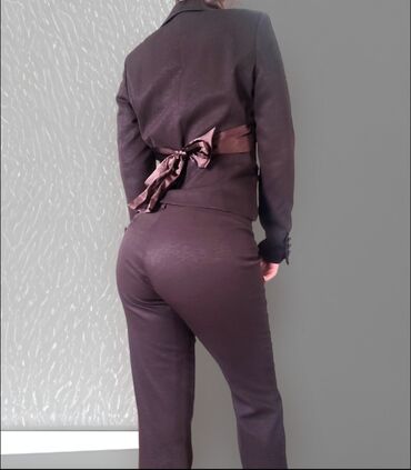 satenske haljine kratke: M (EU 38), Satin, Single-colored, color - Brown