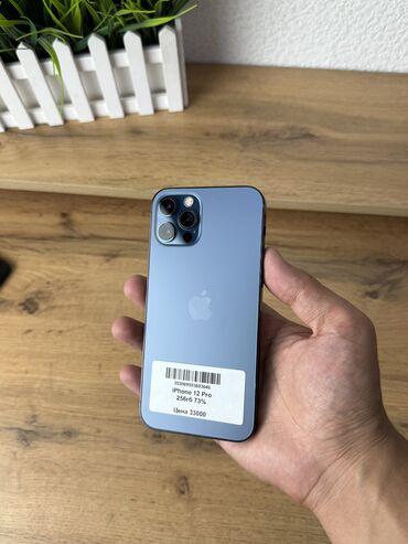айфон 11 про макс бу: IPhone 12 Pro, Колдонулган, 256 ГБ, Pacific Blue, Коргоочу айнек, Каптама, 73 %
