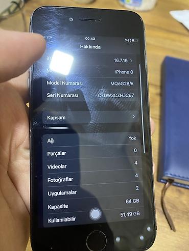 cəkmək ucun şəkillər: IPhone 8, 64 GB, Qara, Barmaq izi — 4