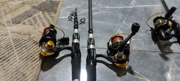 срочно продаю в связи с переездом: Спиннинговый комплект для рыбалки (2 шт.) - Два телескопических at lalafo.kg срочно продаю в связи с переездом: Спиннинговый комплект для рыбалки (2 шт.) - Два телескопических