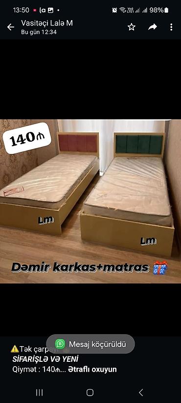 matras satilir: ⚠️Tək çarpayı*👑 _*SİFARİŞLƏ VƏ YENİ*_ Qiymət : 140₼ — 2