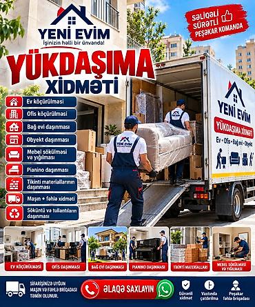 qarabagda is elanlari tikinti: 🚚 YENİ EVİM — YÜKDAŞIMA XİDMƏTİ 🏠 Ev və ofis köçürülməsi 📦 Bağ evi və — 3