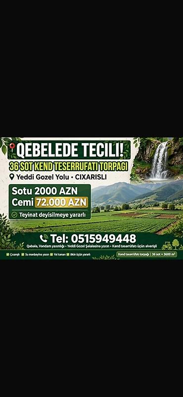 muşfiqabad torpaq: 36 sot, Kənd təsərrüfatı, Kupça (Çıxarış) — 1