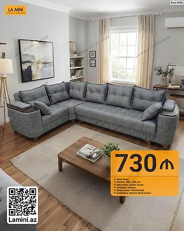 Ev və bağ: Künc divan – La Mini - Ölçülər: 300 × 200 sm - Mexanizm: açılan — 1