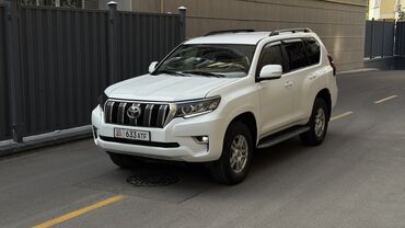 печка для автомобилей: Белый внедорожник Toyota Land Cruiser Prado с рейлингами на крыше и