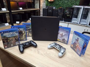 сколько стоит playstation 4 бу: Ps 4 Slim 1.0 TB yaddaş Üzərində oyun diskləri var 2 ədəd oyun