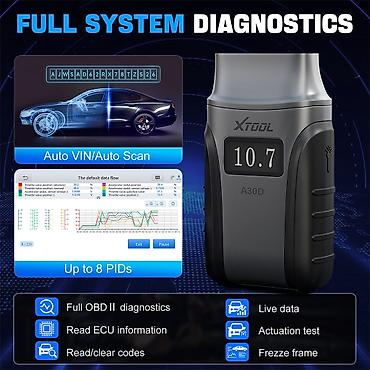Alati za automobile: Novo- XTOOL Anyscan A30D V2.0 Bluetooth OBD2 CANFD FCA Cena skenera — 25