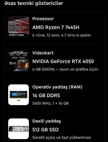 geforce 2060 8gb: 🎮 **HP VICTUS GAMING SET — RTX 4050 | RYZEN 7 | ZƏMANƏTLİ** 💰 — 8