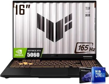 2 ci əl notebook: Yeni ASUS TUF Gaming, 16 ", Intel Core i7, 1 TB