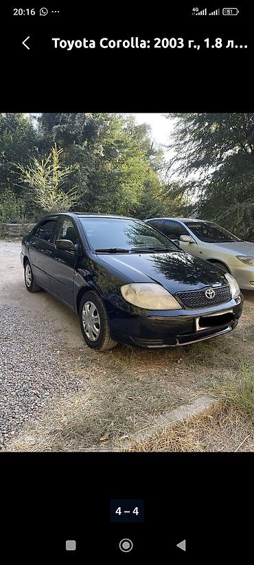 Toyota: Toyota Corolla: 2003 г., 1.8 л, Механика, Бензин, Седан — 2