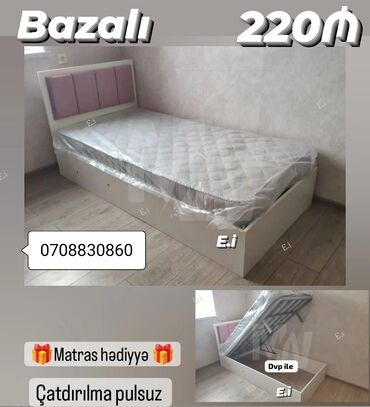 Çarpayılar: Yeni, Təknəfərlik çarpayı, Bazalı, Matras ilə
