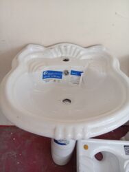 Çanaqlar, tülpanlar: Ayaqüstü lavabolar – keramika, klassik ağ rəng Məhsulun — 5