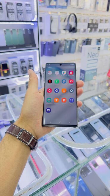 Samsung: Samsung Note 10 5G, 256 GB, rəng - Qara, Zəmanət, Barmaq izi, Simsiz şarj